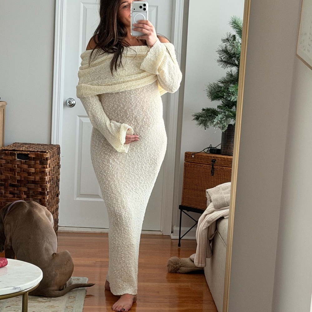 Meshki Marisol Off Shoulder Boucle Maxi